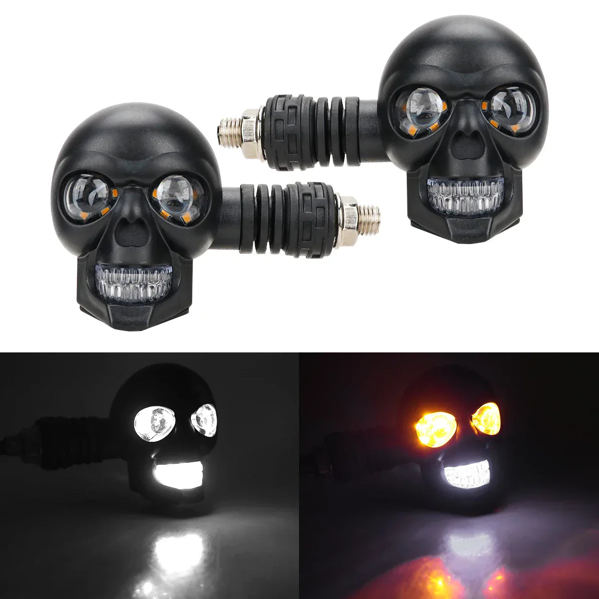 Brehn | Gruseliges Skull LED Motorrad Blinkleuchte