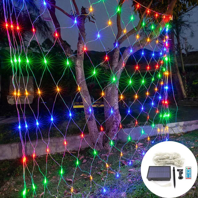LED Lichternetz für Außen und Innen – Farbige Weihnachtsbeleuchtung Netz | Brehn