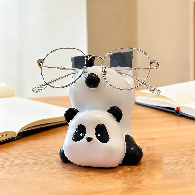 Auf dem Kopf stehender Panda Brillenhalter