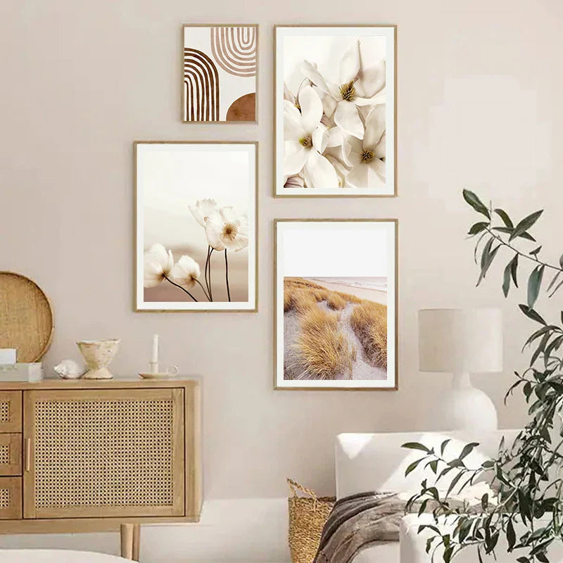 Einfache Natur Flora-Landschaft Galerie Wandkunst Fine Art Leinwanddrucke Minimalistische Nordic Bilder für das Wohnzimmer Skandinavische Wohnkultur | Brehn