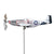 Brehn | Windspiel AeroTwist | Flugzeug-Gartenwindrad aus Edelstahl | Wetterfest & drehend im Wind | Für Garten, Terrasse & Balkon