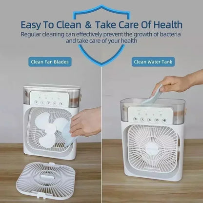 3 In 1 Ventilator Klimaanlage Haushaltskleiner Luftkühler LED Nachtlicht Tragbarer Luftbefeuchter Luftregelungsventilator Büro Zuhause Ventilator Neu | Brehn