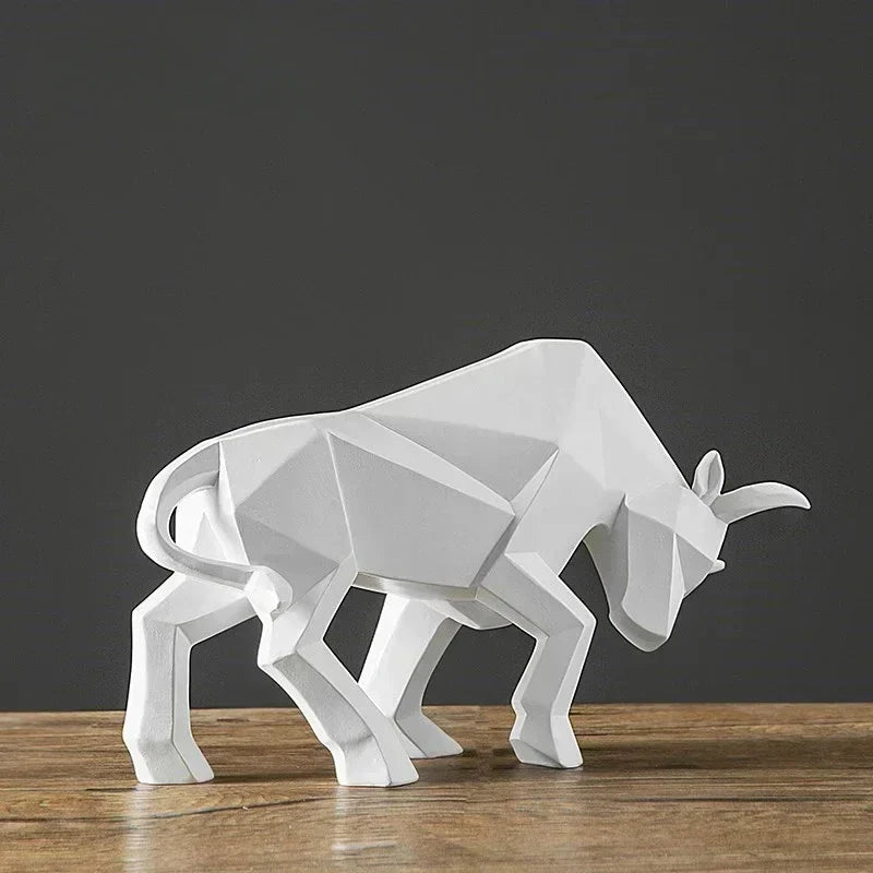 Brehn | ToroArte Stier Skulptur | Nordisches Design | Harzfigur Modern | 35 cm / 26 cm