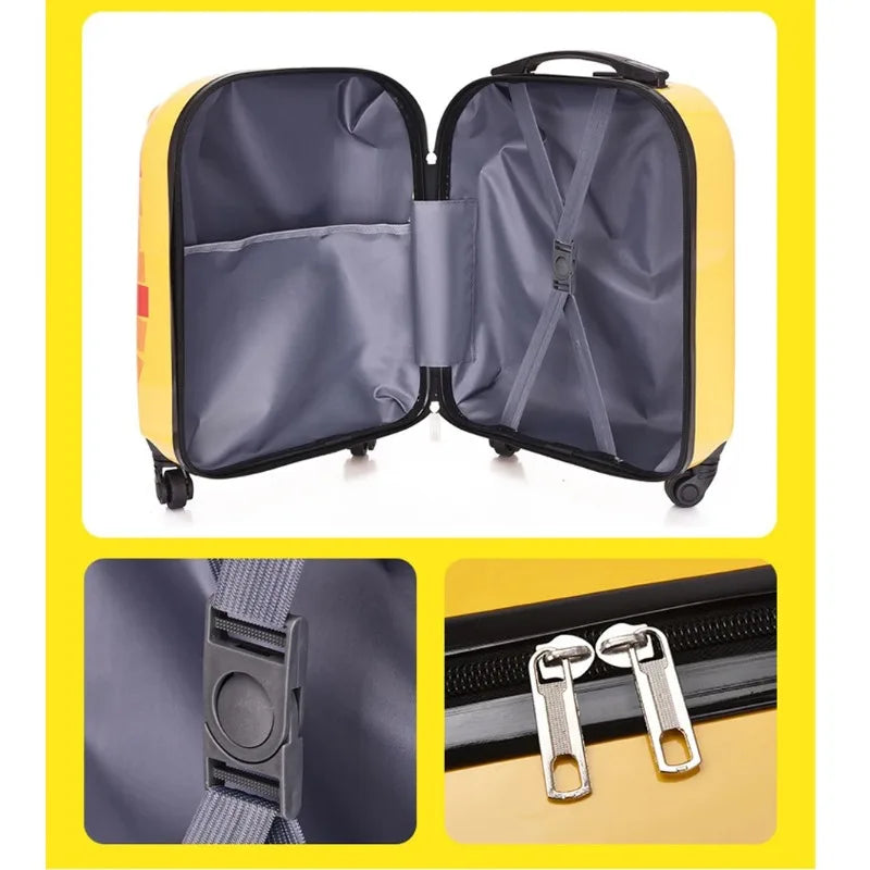 Sydney Kinderkoffer – 3D Tier Trolley mit 360° Rädern und verstellbarem Griff | Leicht und stoßsicher | Brehn
