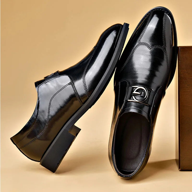 Herren Leder Schuhe Stylische Herren Schuhe Spitzer Oxford Hochzeit Leder Herren Dress Schuhe Gentleman Büro Schuh