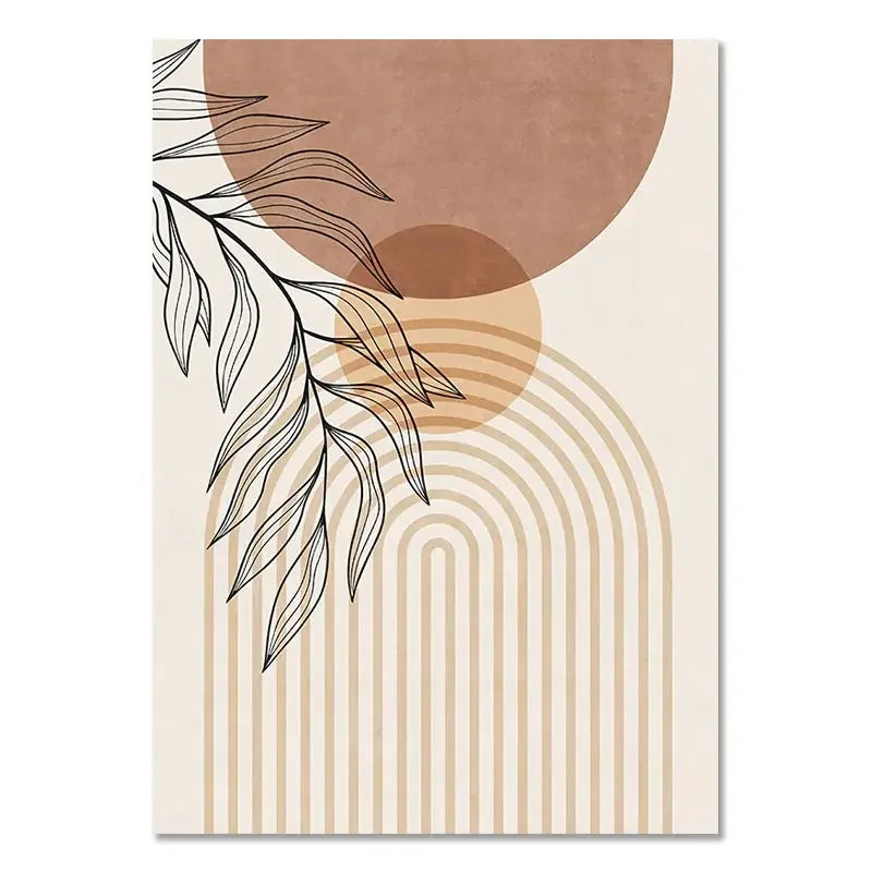 Minimalistische Terrakotta Sonnen abstrakte Wandkunst Fine Art Leinwanddrucke moderne Bilder für Wohnzimmer Schlafzimmer Galerie Wandkunst Dekor | Brehn