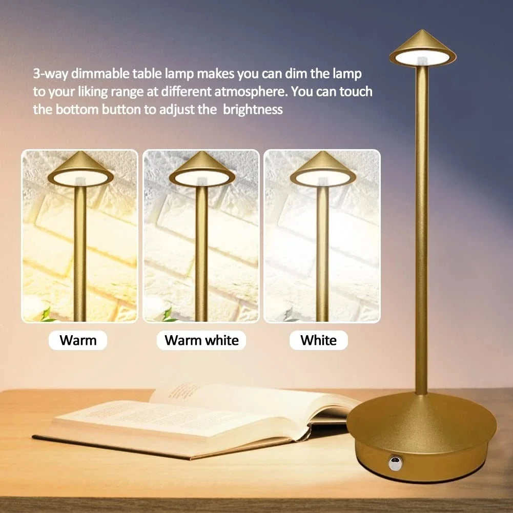 Brehn | Wiederaufladbare Tischlampe Kreative Esszimmer Touch Led Hotel Bar Kaffee Pina Pro Tischlampe Lampada Da Tavolo Dekorative Schreibtischlampe