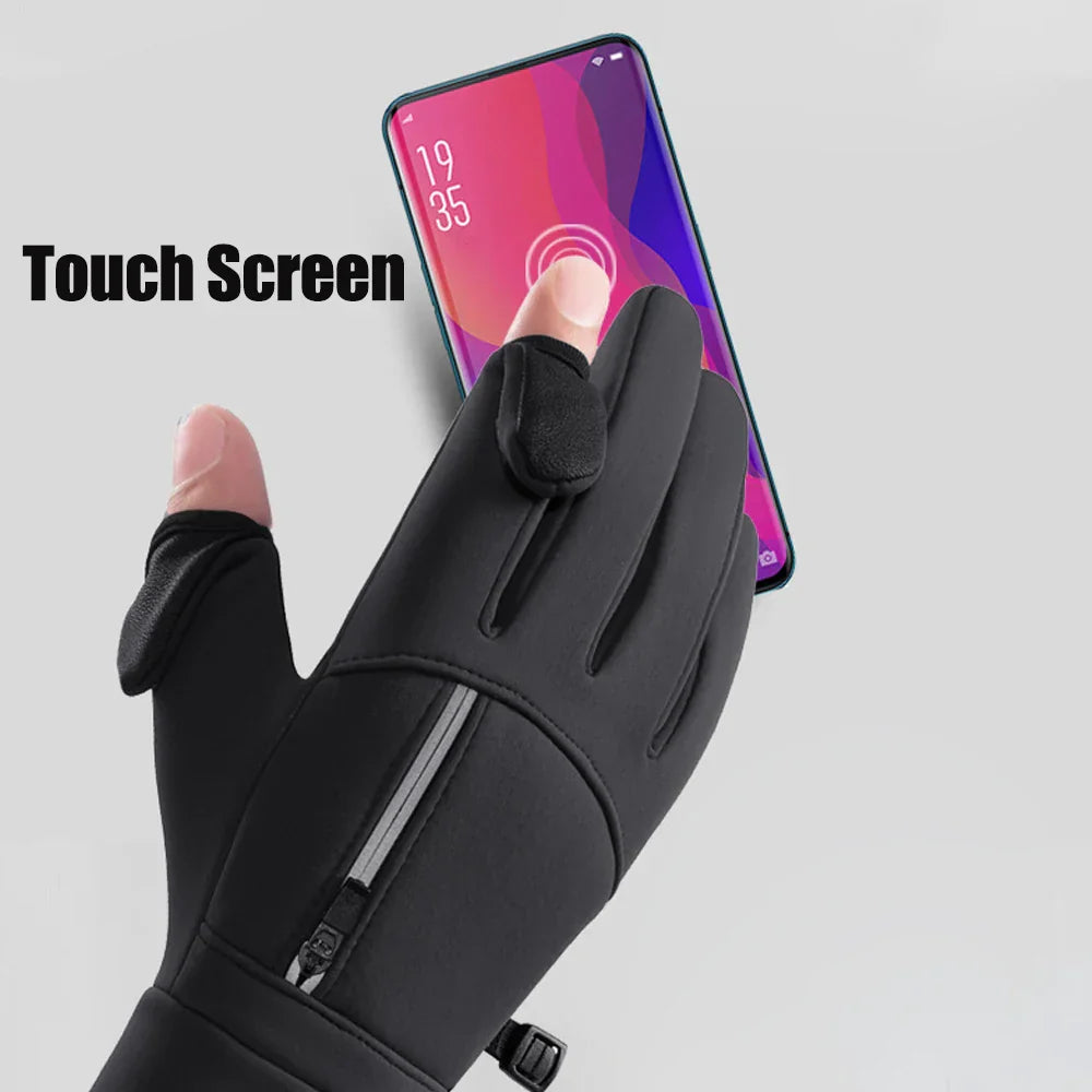 Brehn | FrostGrip | Winterhandschuhe mit faltbaren Fingerspitzen | Wasserdicht, Winddicht & Touchscreen-kompatibel | M–XL