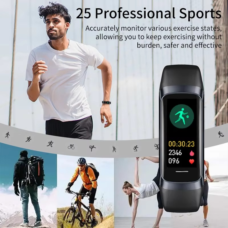 Intelligente Fitnessuhr für Damen und Herren mit wasserdichtem Design und Gesundheitstracking