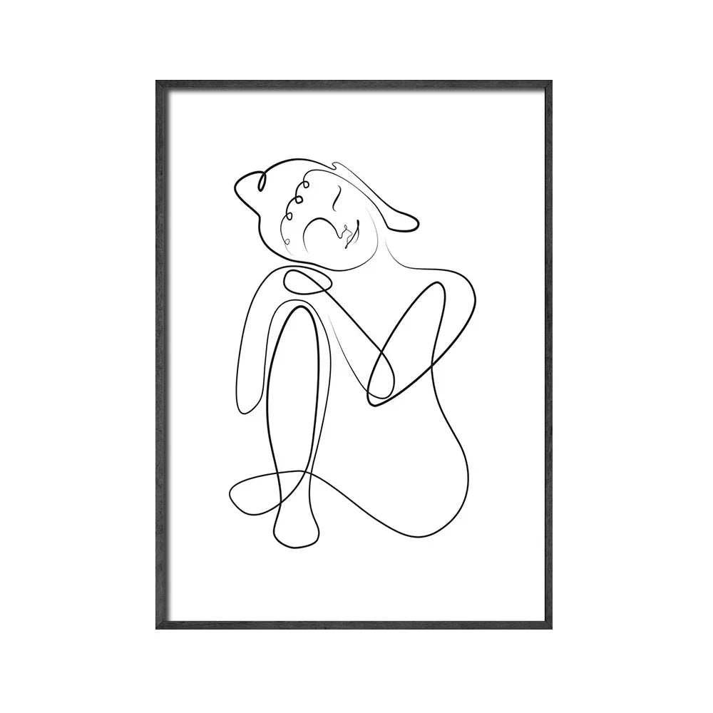 Minimalist Buddha Poster Lotus Wandkunst Linienkunst Fine Art Leinwanddrucke Inspirierende Meditationsbilder Für Wohnzimmer Salon Spa Wanddekoration | Brehn