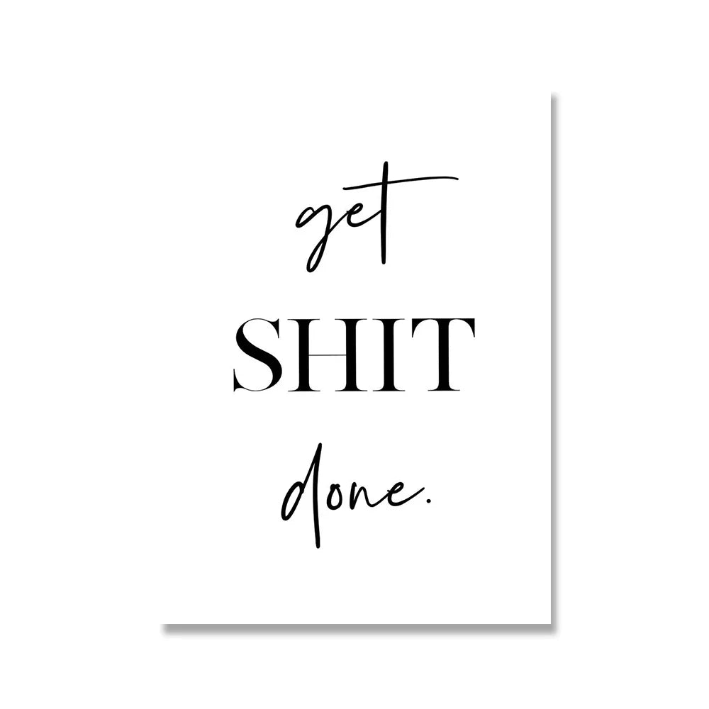 Mach große Dinge Motivationszitate Tägliches Mantra Poster Wandkunst Fine Art Leinwanddrucke Schwarz Weiß Bilder Für Wohnzimmer Home Office Dekor | Brehn