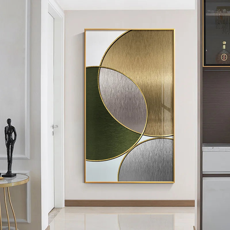 Modern abstrakte geometrische Kreise Wandkunst Fine Art Leinwanddrucke Bilder für luxuriösen Wohnbereich Esszimmer Hotel Schlafzimmer Home Office Kunst Dekor | Brehn