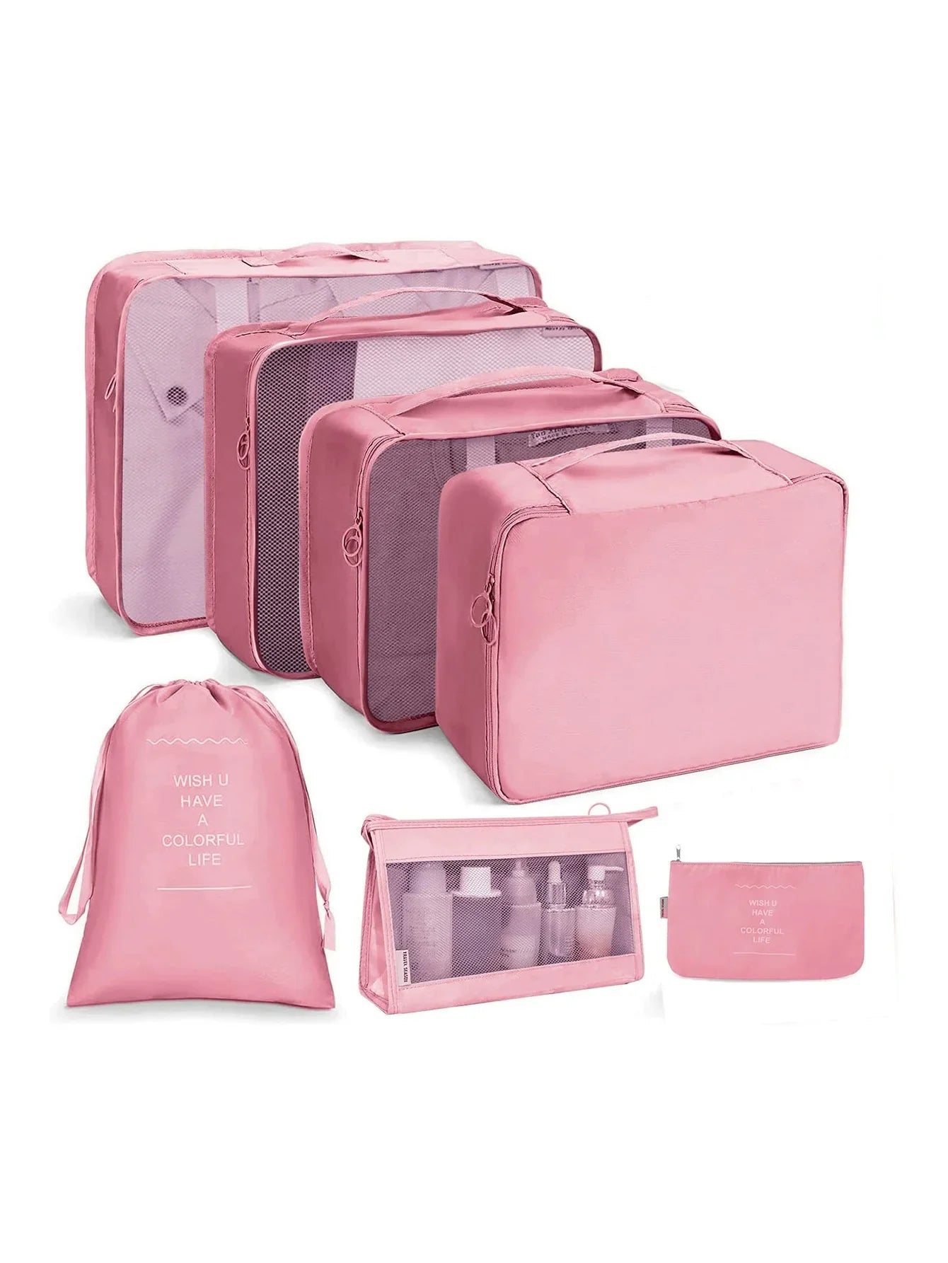 Brehn | PackWunder Reise-Organizer Set 7/8/9/10-teilig | Faltbare Koffer-Organizer | Für Kleidung, Schuhe & Accessoires