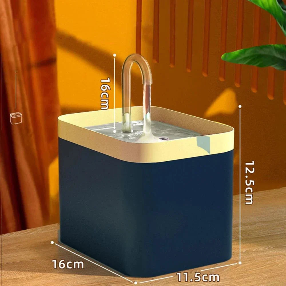 Brehn | Ultra-leise Haustier-Wasserbrunnen mit intelligenter Filtration - 1,5 l Edelstahl