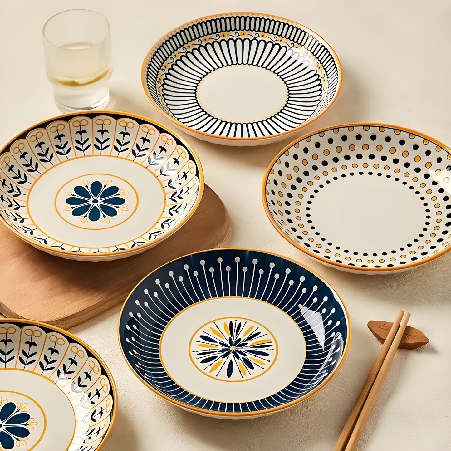 Handbemaltes Porzellanteller-Set – elegant und dekorativ | Perfekt für den Alltag und besondere Anlässe