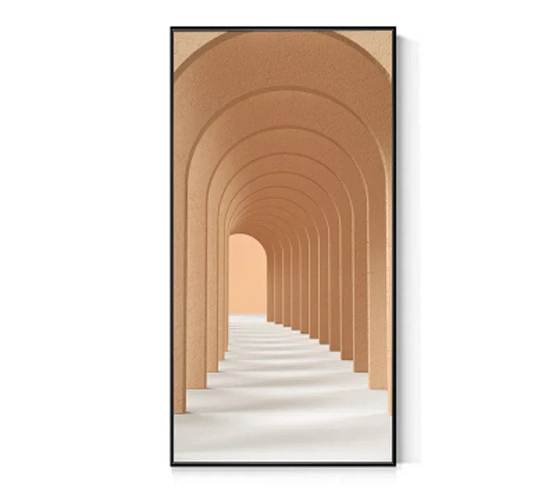 Moderne abstrakte minimalistische Bögen Architektur Wandkunst Fine Art Leinwanddrucke Bilder für Eingangsbereich Foyer Wohnzimmer Home Office Dekor | Brehn