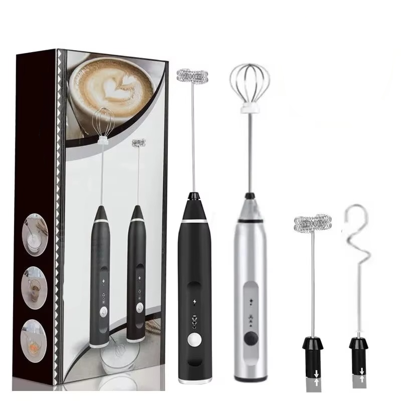 Tragbarer elektrischer USB-Milchaufschäumer, Handkaffeebesen und Mini-Lebensmittelmixer