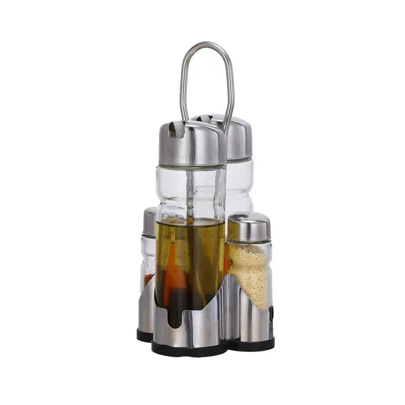 Brehn | Klassisches Set aus Glas-Gewürzbehältern für den Esstisch