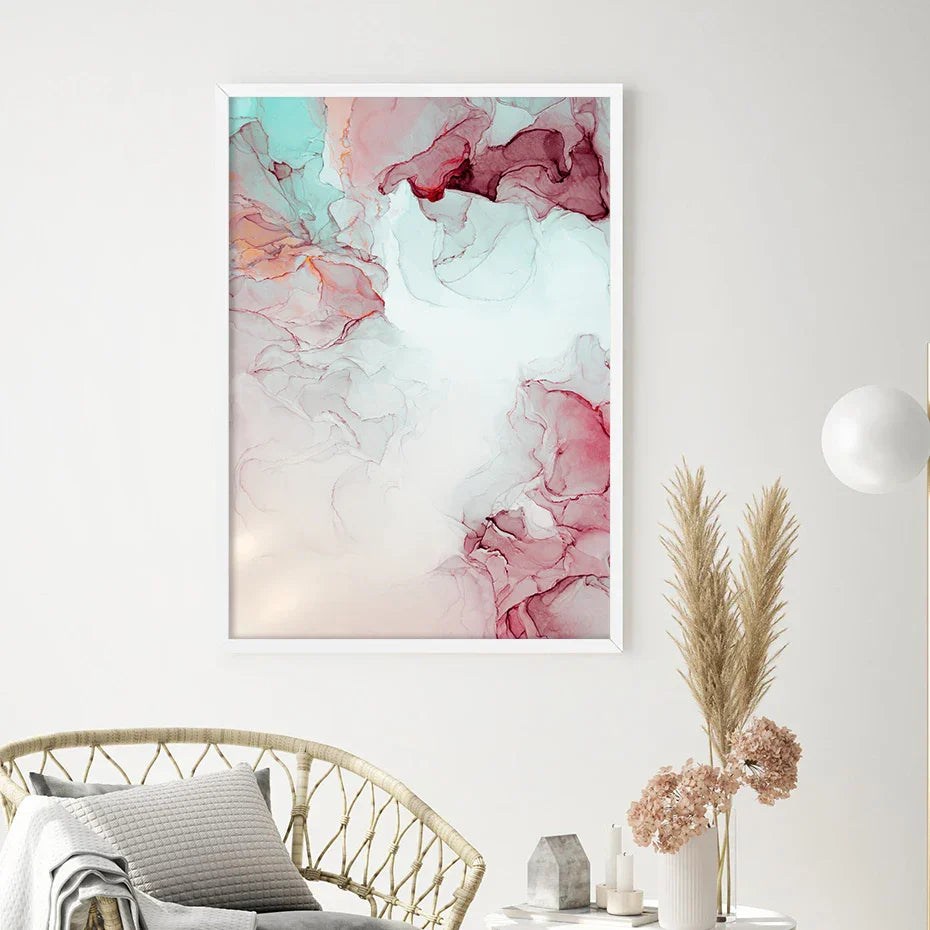 Abstrakte Minimalistische Pinke Tinten Marmor Druck Wandkunst Fein Kunst Leinwand Drucke Bilder Für Wohnzimmer Schlafzimmer Hotelzimmer Kunst Dekor | Brehn