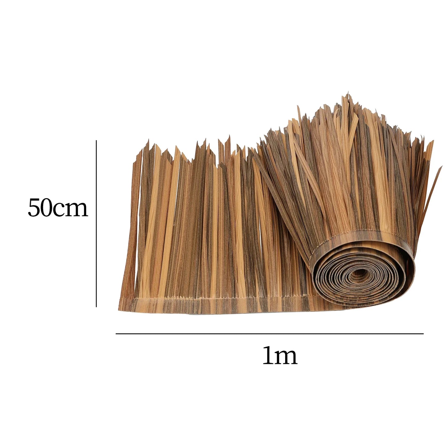 Brehn | TROPISHIELD Künstliches Palmendach | UV-beständig & wetterfest | 100×50 cm | Für DIY-Dächer, Sonnenschirme, Tiki-Bars & Gartenhütten