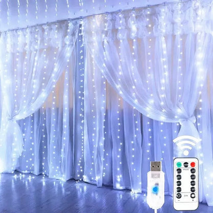 Lichtervorhang LED – USB-gesteuerte Lichterkette für Fenster und Zimmerdeko | Brehn