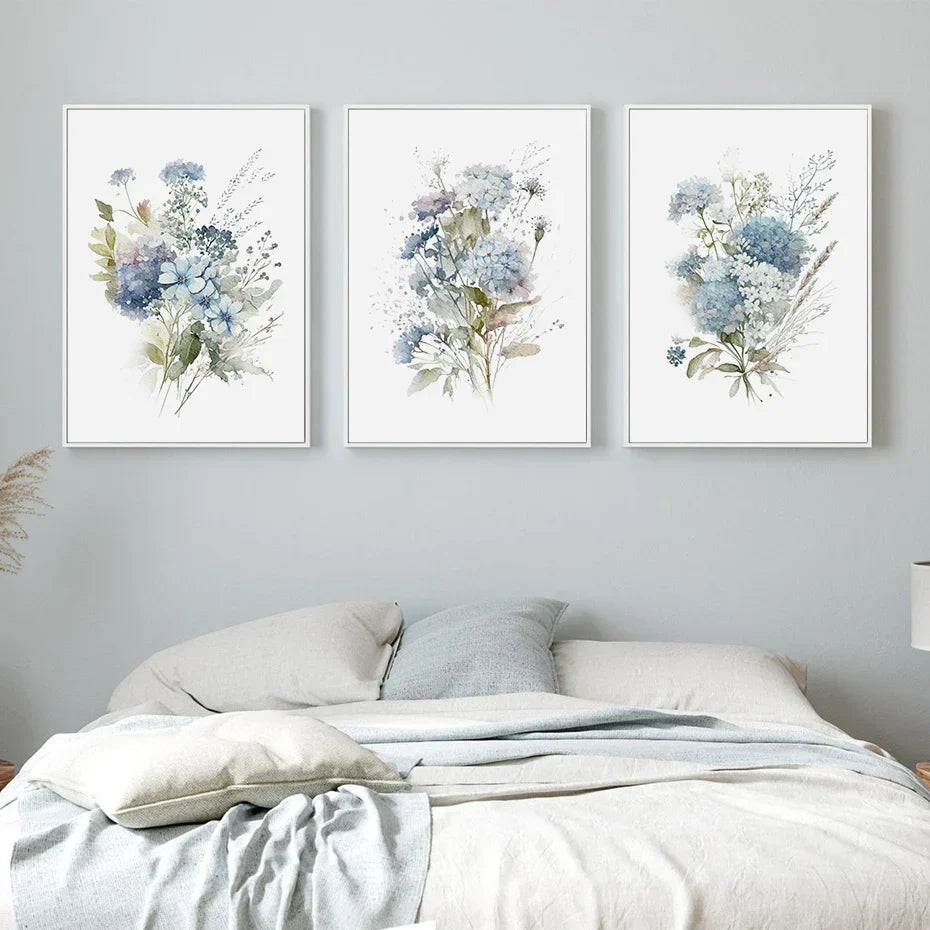 Minimalistische Wilde Wiesenblumen Aquarell Wandkunst Fein Kunst Leinwanddrucke Botanische Poster Bilder Für Wohnzimmer Wohnkultur | Brehn