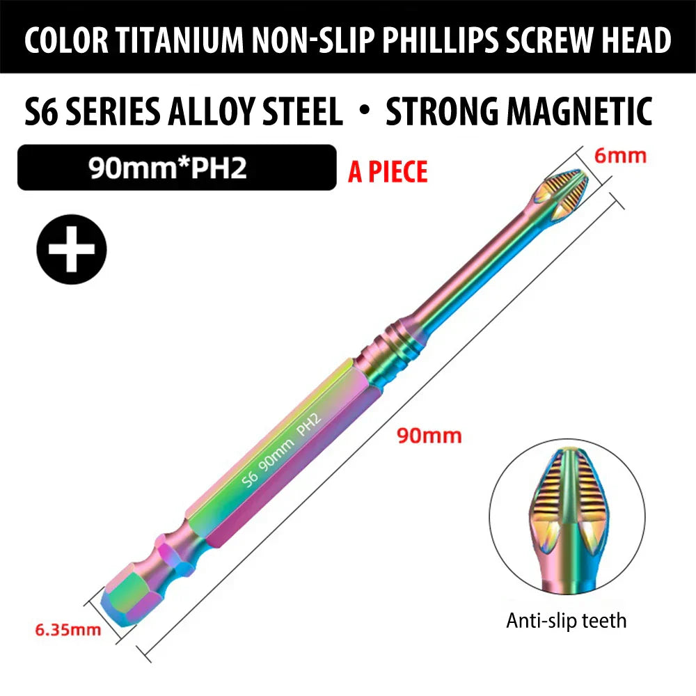 Magnetischer Titan-Schlagschraubenkopf mit rutschfester Oberfläche