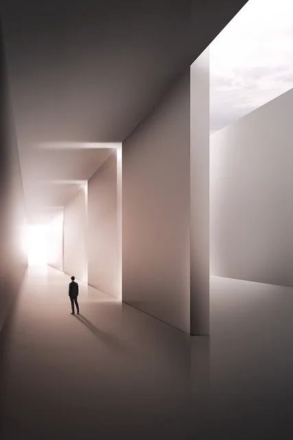 Moderne geometrische architektonische Landschaften Wandkunst Fine Art Leinwanddrucke Bilder für Studio, Home Office, Eingangsbereich Inspirierende Kunstdeko | Brehn