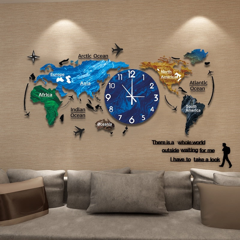 Brehn | Artsy Time Einzigartige Acryl 3D DIY Wanduhr