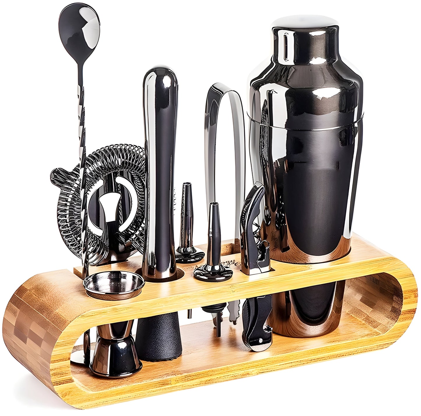 Cocktailshaker-Set aus Edelstahl – 10-teiliges Premium-Barkeeper-Set | Ideal für Mixgetränke und Partys