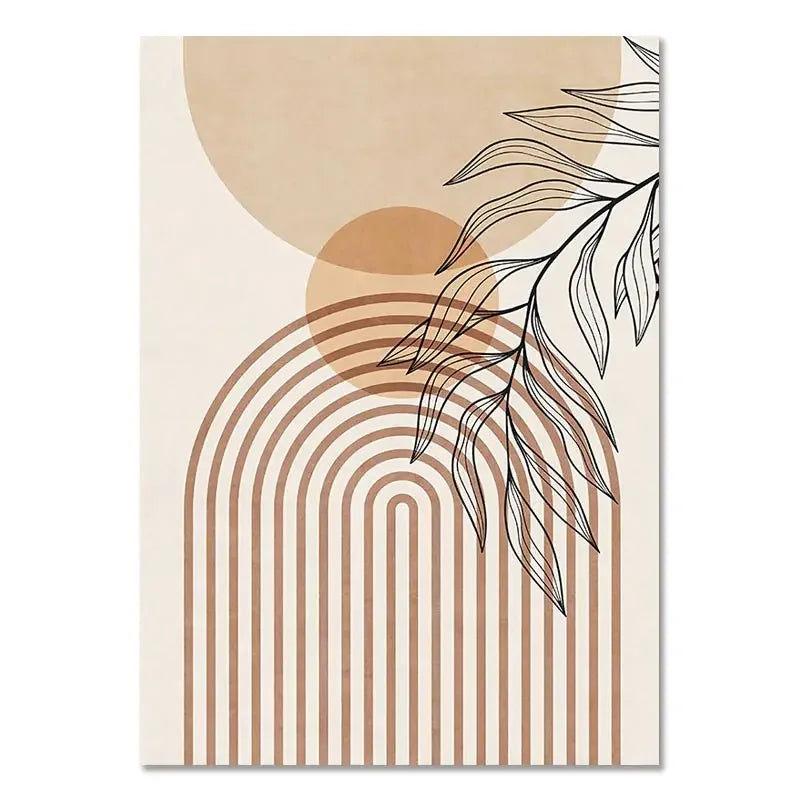 Minimalistische Terrakotta Sonnen abstrakte Wandkunst Fine Art Leinwanddrucke moderne Bilder für Wohnzimmer Schlafzimmer Galerie Wandkunst Dekor | Brehn
