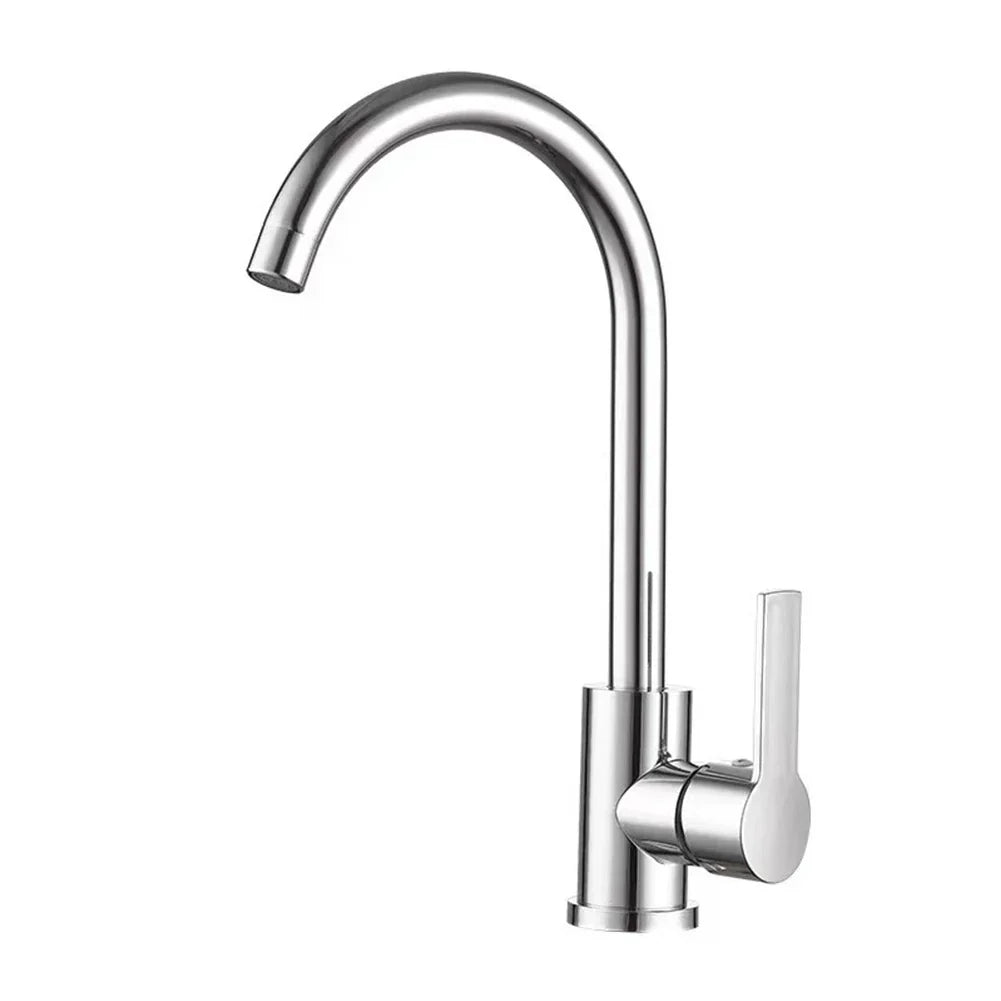 Chrom Wasserhahn mit Einhebelmischer – Hochwertiger Wasserhahn für Spülbecken, Leicht zu Reinigen, Langlebig und Einfache Installation für Moderne Küchen | Brehn