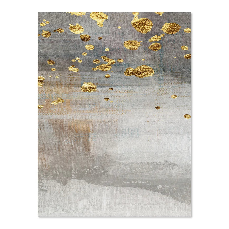 Beige Grau Goldgefleckt Vintage Abstrakte Wandkunst Fine Art Leinwanddrucke Zeitgenössische Bilder für elegante Innenräume | Brehn