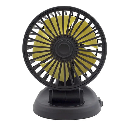 Brehn | Ventoro Auto-Ventilator 12V/24V/5V | USB oder Zigarettenanzünder | Drehbar & Kompakt | Für PKW, LKW, SUV, Wohnmobil & Büro