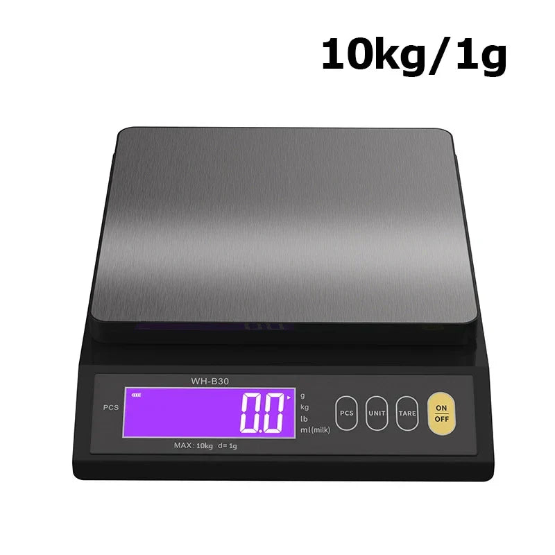 Brehn | 5 kg/0,1 g und 10 kg/1 g digitale elektronische Küchenwaage, LCD-Display, voll wasserdichtes Edelstahl-Waagetool zum Backen