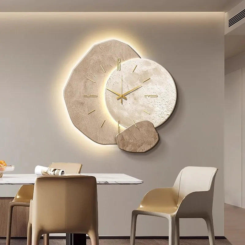 Brehn | Skandinavische Luxuriöse Wanduhr – Modernes Design mit Beleuchtung
