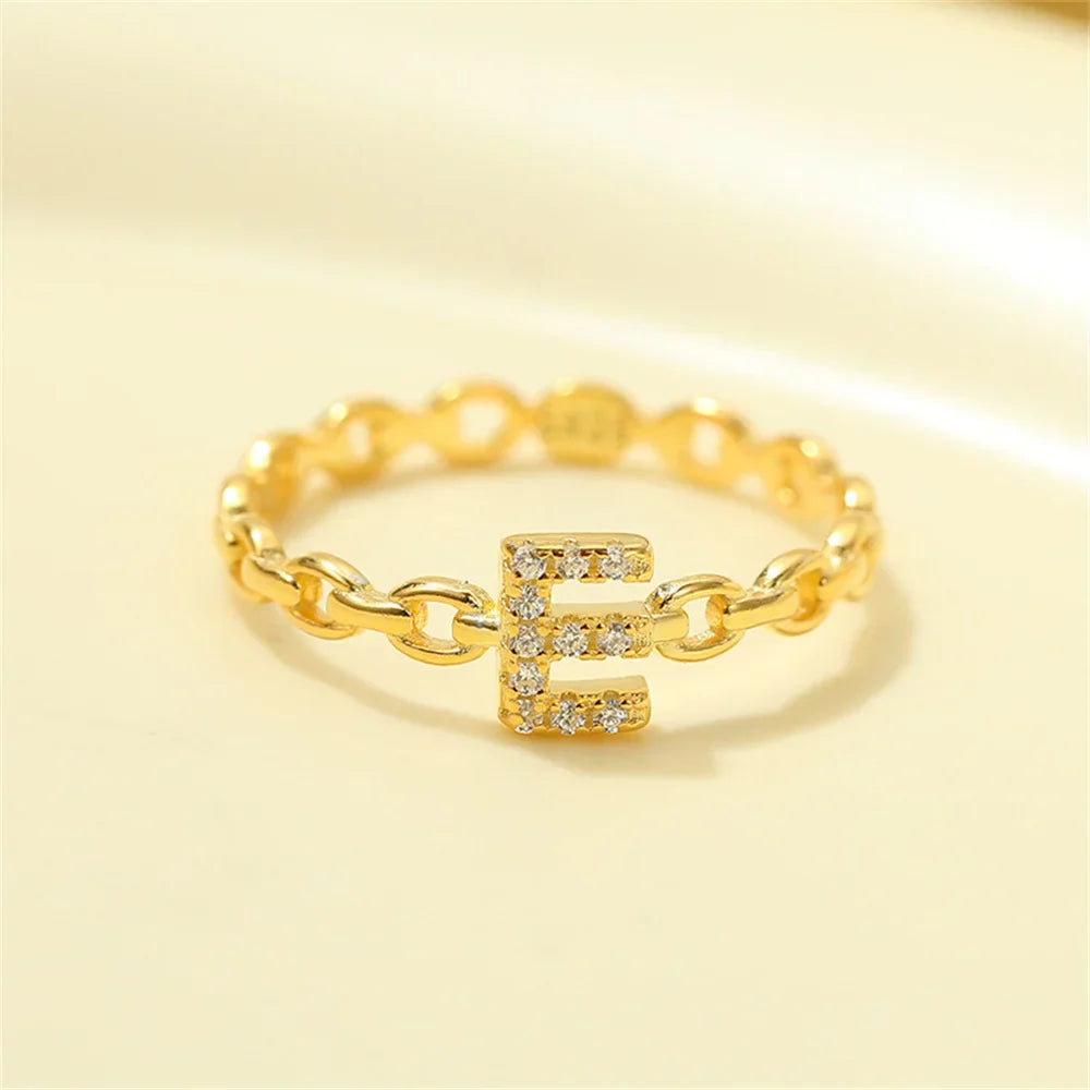 Brehn | Zierlicher Diamant Buchstaben Initialring