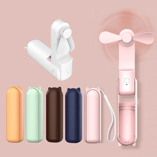 Neuer Tragbarer Mini Ventilator - Kreativ, Drei-Geschwindigkeits-Einstellbar, Einfarbig, USB Wiederaufladbarer Kleiner Ventilator | Brehn