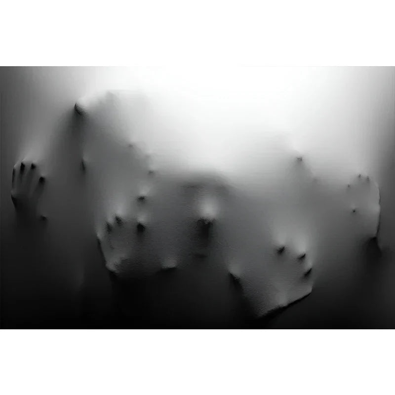 Moderne Kunst Abstrakte Gespenstische Figuren In Der Wand Leinwanddrucke Schwarz Weiß Wandkunst Poster Bilder Für Wohnzimmer Schlafzimmer Kunst Dekor | Brehn