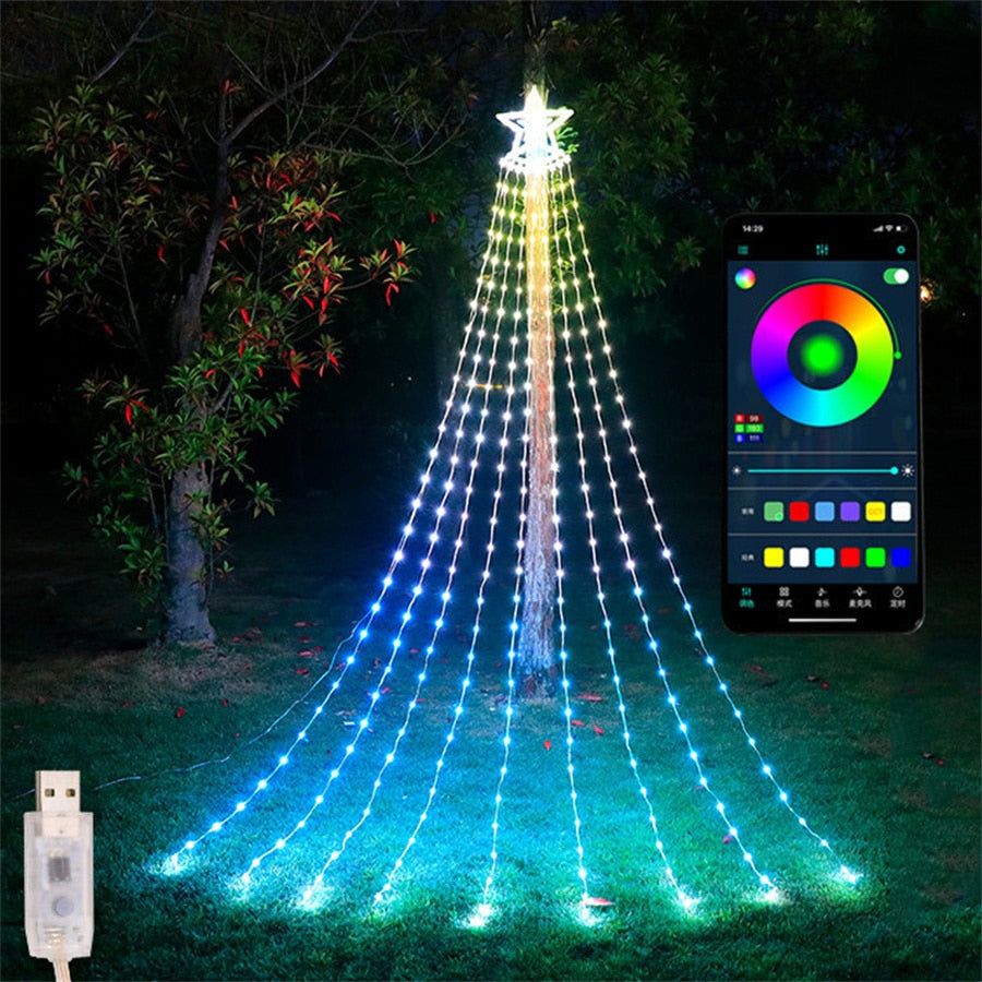 Brehn | Kreative Smarte Weihnachtsbaum LED Lichterkette