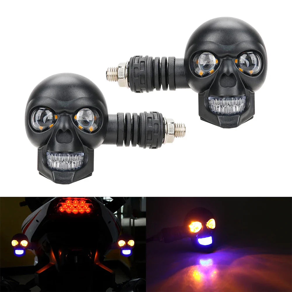 Brehn | Gruseliges Skull LED Motorrad Blinkleuchte