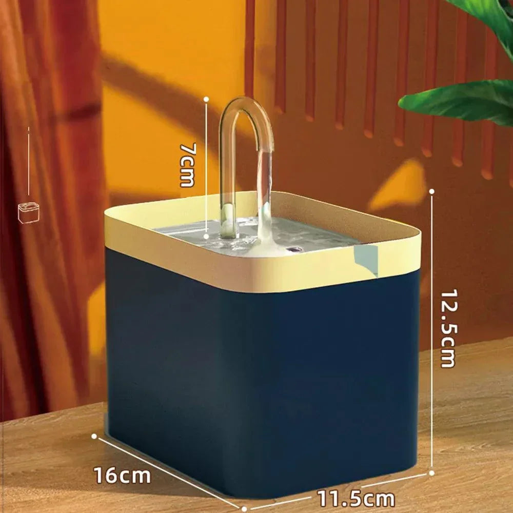 Brehn | Ultra-leise Haustier-Wasserbrunnen mit intelligenter Filtration - 1,5 l Edelstahl