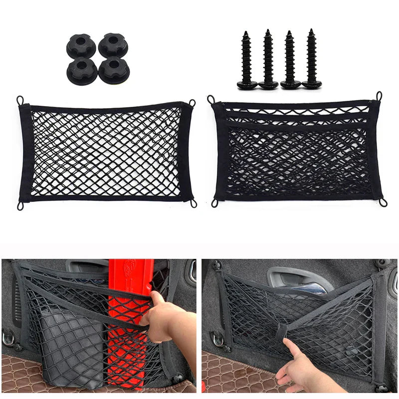Brehn | Dehnbare Mesh-Cargo-Netz-Autolager-Organizer-Tasche