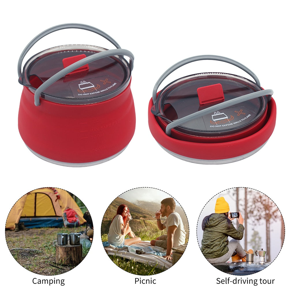Brehn | Reise Go Multifunktionale Zusammenklappbare Outdoor Teekanne