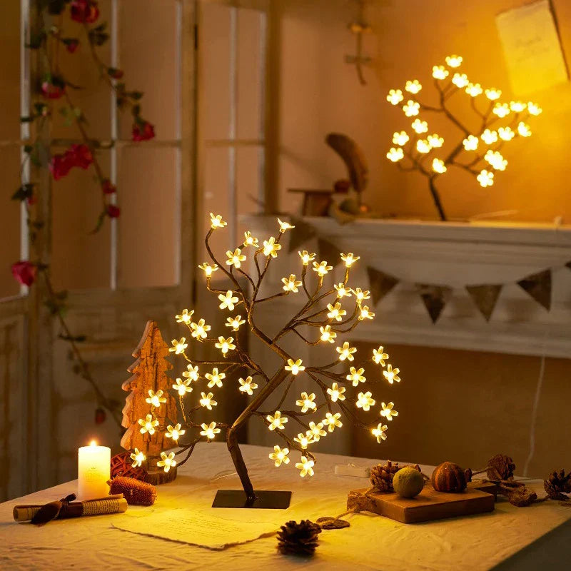 LED Blütenbaum Lampe – Kirschblüten Design für Wohn- und Schlafzimmer Dekoration | Brehn