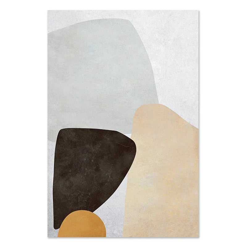 Skandinavische abstrakte graue rosa Granit Wandkunst Fine Art Leinwanddrucke Bilder für moderne Wohnung Wohnzimmer Schlafzimmer Kunstdekoration | Brehn