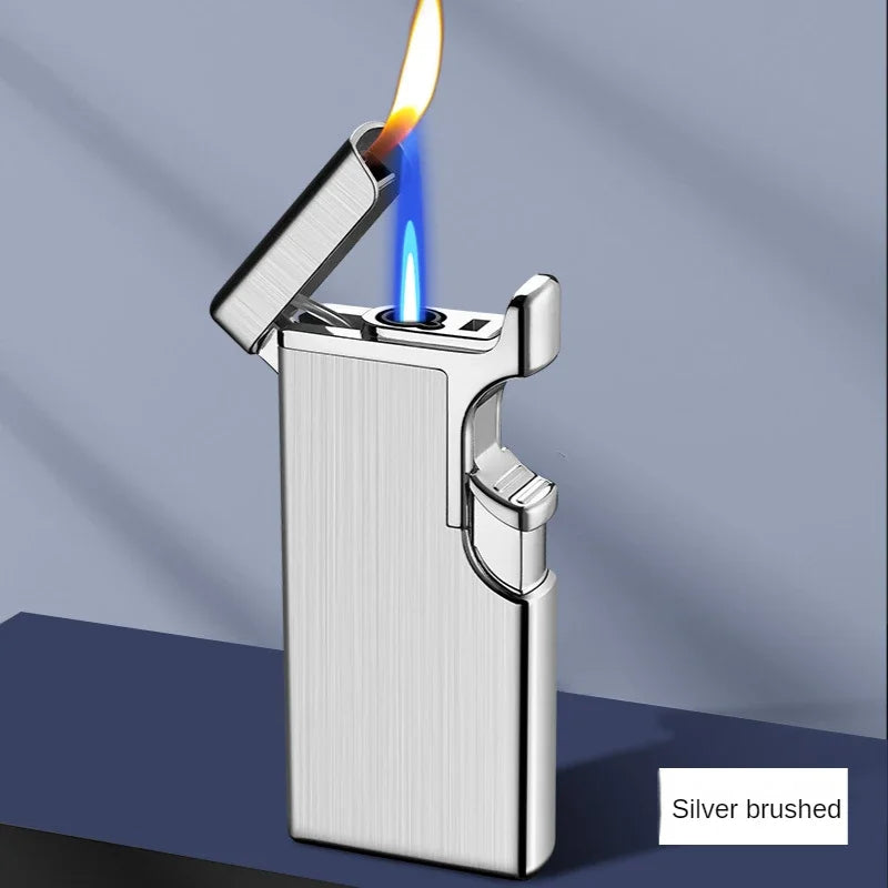 Metall Double Fire Jet Butan Feuerzeug | Brehn