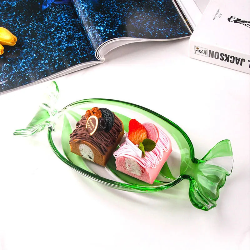Candy-förmiger Glas Snackteller | Brehn