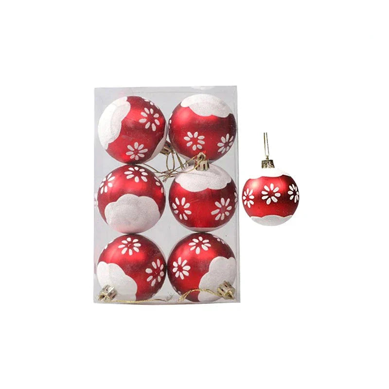 Elegante Schneeflocken Weihnachtskugeln Set – Hochwertige Christbaumkugeln in Rot, Weiß und Gold, perfekt für festliche Baumdeko zu Weihnachten | Brehn