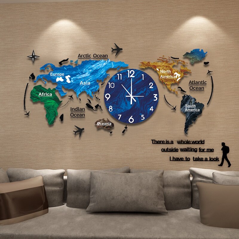 Brehn | Artsy Time Einzigartige Acryl 3D DIY Wanduhr